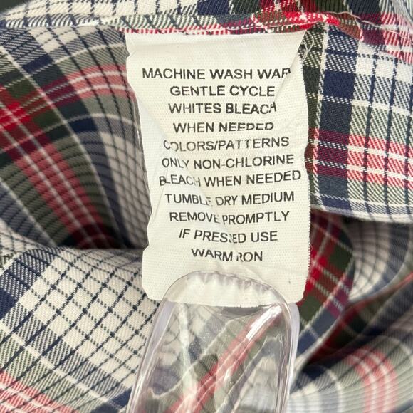 Overton Men's Casual Shirt Classic Holiday Plaid Red Green - Picture 6 of 6
